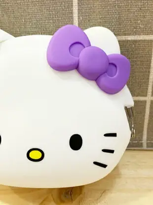 【震撼精品百貨】Hello Kitty 凱蒂貓-三麗鷗 Hello Kitty日本SANRIO三麗鷗KITTY日本矽膠造型零錢包-紫*77557 震撼日式精品百貨