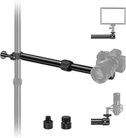 [NEEWER] Tabletop Overhead Camera Mount Arm, 11.8"-20"/30-51cm Telescopic Extension Arm for Desk Stand with Ball Head Mount 1/4" 3/8" 5/8" Screws for Webcam Camera LED Ring Light Microphone, DS001