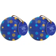 2x Arome Ambiance Christmas Cheer Bauble Scented Candle Home Decor Fresh Sugar