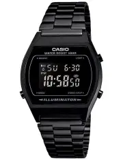 [Casio] B640WB 1B Black Stainless Steel Digital Watch