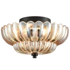 Modern Black Flush Mount Ceiling Light 3-Light Close to Ceiling Light Fixture...