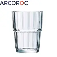 在飛比找PChome24h購物優惠-Arcoroc強化玻璃條紋可疊式水杯250cc-6入組