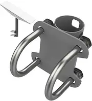 Satellite Dish Mount - Antenna Mast Bracket, Antenna Support | Rotating Antenna Clamps U Shaped, Non Slip Antenna Mast Tube Bracket, Outdoor Signal Stable Mount for Rv Motorhome Boat Camper