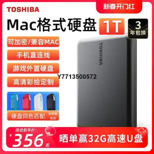 Mac蘋果 東芝移動硬碟1t Partner適用Macbook pro air非固態2t 4t