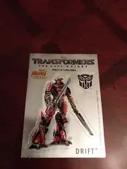 2017 Transformers DRIFT (The Last Knight) Sticker ( Sonic Wacky Pack)