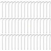 48 Pack 7 Inch Aluminum Tent Stakes Pegs with Hook for Camping Canopy Tarps