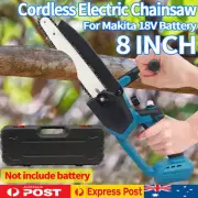 8'' Cordless Electric Wood Cutting Saw Cutter Chainsaw For Makita 18V Battery