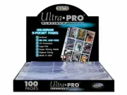 100 x ULTRA PRO PLATINUM TRADING CARD 9 POCKET Sleeves Pages NBA AFL MTG POKEMON
