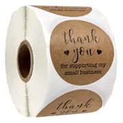 round kraft paper label sticker thank you handmade heart stickers for scrapbooking stationery sticker