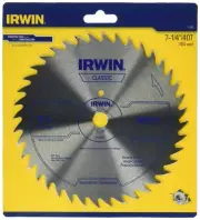 IRWIN Tools Corded Steel Circular Saw Blade, 7 1/4-inch, 40T (11140)