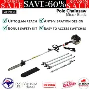 65CC Pole Chainsaw Petrol Saw Chain Tree Pruner Hedge Cutter Safety Kit