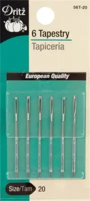 Dritz 56T-20 Tapestry Hand Needles-Size 20 6/Pkg (6Pk)