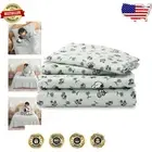 Peanuts Kids Full Size Sheet Set - 4 Pieces with Cute Snoopy & Woodstock Design