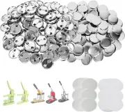 300 Sets 1.25 Inch Button Maker Supplies, 32Mm Button Supplies Button Parts Butt