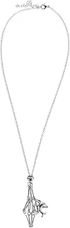 [LALAFINA] Adjustable Chain Crystal Necklace Cage Metal Mesh Jewelry Stand Natural Crystal Cage Necklace Holder for Stones