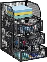 Mind Reader Desktop Accessory Storage, Paper Binder Clip Basket, Workspace, Office, Metal Mesh, 4.75"L x 5"W x 8"H, Black
