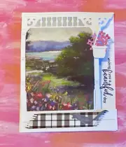 4 Front Porch Meandering Meadows DSP Cards Kit WISHING YOU A BEAUTIFUL DAY