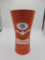 Carnival Retro Orange Ceramic Cyclops Tiki Bar Mug chip on rim (see pics)