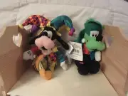 Disney Jester Goofy and Goofenstein 8" Mini Beanbags