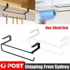 2X Paper Towel Holder Hanger Rack Under Cabinet Roll Cup Kitchen Shelf Organizer