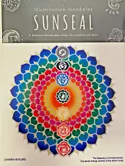 Stained Glass Window Decal CHAKRA HEALING Mandala SUNSEAL Transparent Sticker