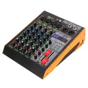 Audio Mixer 4 Channel Sound Board Console Phone Connection Mixing Console Wi CHU
