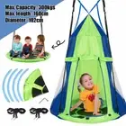 Hanging Tent Tree Swing Set 2 in 1 Outdoor Hammock Chair Kids Play Yard Toy