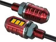 LED Indicator Blinkers Amber Lamp Accessories SPIRIT BEAST For Su&zu&ki Motorcycle 12V Turn Signal Light LED Light Daytime Running Light(M5 Red)