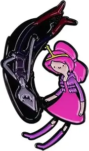 [Pinstant] Princess Bubblegum Marceline Yin Yang Come Along With Me Adventure Time Cartoon Animated TV Show 1.4" Enamel Pin Badge, 1.4 Inches, Enamel, enamel