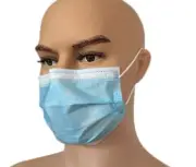 50 PCS Disposable Face Mask Non Medical Surgical 3-Ply Earloop Dust Cover Blue