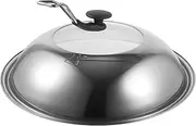 Stainless Steel Pot Lid Transparent Cooking Cover for Frying Pans Woks Vertical Stand Design Safe Practical Kitchenware Replacement