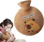 Cartoon Water Bag Warmer, Hands Feet Warming Bottle, Winter Heat Bag, Hot Water Bottle for Kids, Leak-Proof Hot Water Bag, Animal-Themed Hot Bottle, Capybara Plush Heat Bag