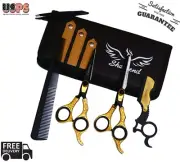 Barber Stainless Steel Best Mustache Beard Scissors Finger Rest Beard 6.5 US