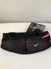 NIKE Double Flask Belt Two 10oz Bottles Black/ Pink NWT DS