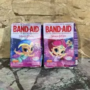 Band-Aid Disney Shimmer And Shine Kids Mermaids (20CT). 2 PK *OPEN, DAMAGE BOX*
