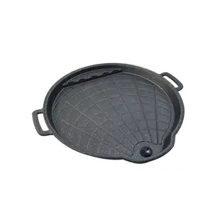 韓式貝殼形排油烤盤32cm+304不鏽鋼料理提鍋24cm