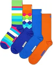 [HAPPY FEET] colorful and fun cotton socks with classic geometric motifs, polka dots, stripes