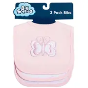 Big Softies Applique & Printed Bibs (3 pack) - Pink