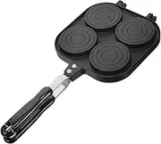 Wheel Pie Grill Pan Double Sided Pancake Pan Burgers Multi-Hole Egg Frying Pan Mini Frying Pan 1Set