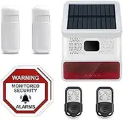 Solar or Powered Wireless Home Security DIY Intruder Burglar House Garage Shed Alarm System, Easy to Setup and use.