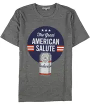 Junk Food Mens Budweiser Graphic T-Shirt, Grey, Small