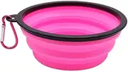 Collapsible Dog Bowls for Travel,Dog Portable Water Bowl for Dogs Cats Pet Foldable Feeding Watering Dish for Traveling Camping Walking (Pink,350ml)