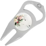 Horse with Flowers Golf Ball Marker Divot Repair Tool Bottle Opener