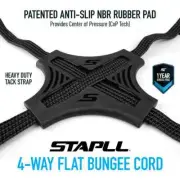 Stapll 4-way Bungee Cord with Hooks and Anti-slip Rubber Pad