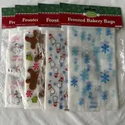 Food Safe Frosted Bakery Bags 9x5x2.75 4 Bag Sets of 8 Bags Each
