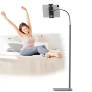 Gooseneck Tablet Floor Stand with Stable Aluminum Base,Adjustable Metal Table...