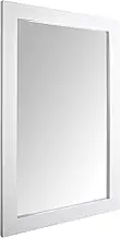 Amazon Basics Rectangular Wall Mirror 61 x 91 cm - Wide Trim, White