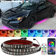 6PCS Double Row LED RGB Dream Color Light Strip CHASING Underglow For Subaru WRX