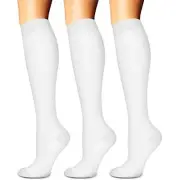 SunFeeling Compression Socks for Women & Men Circulation Small-Medium A-white