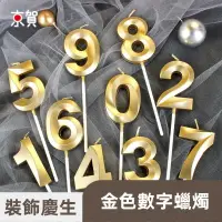 在飛比找蝦皮購物優惠-🔥台南京賀🔥 數字蠟燭 0-9 生日蠟燭 金色數字蠟燭 生日